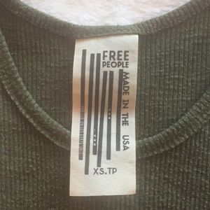 Free People olive Long Beach tank